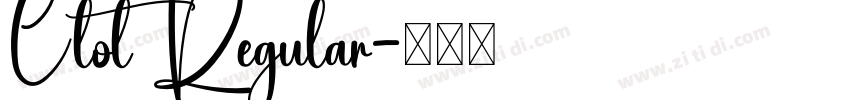 Clot Regular字体转换